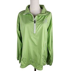 Peter Millar Element 4 Wind 1/2 Zip Pull-Over Windbreaker XL Green Kalos Golf Lo